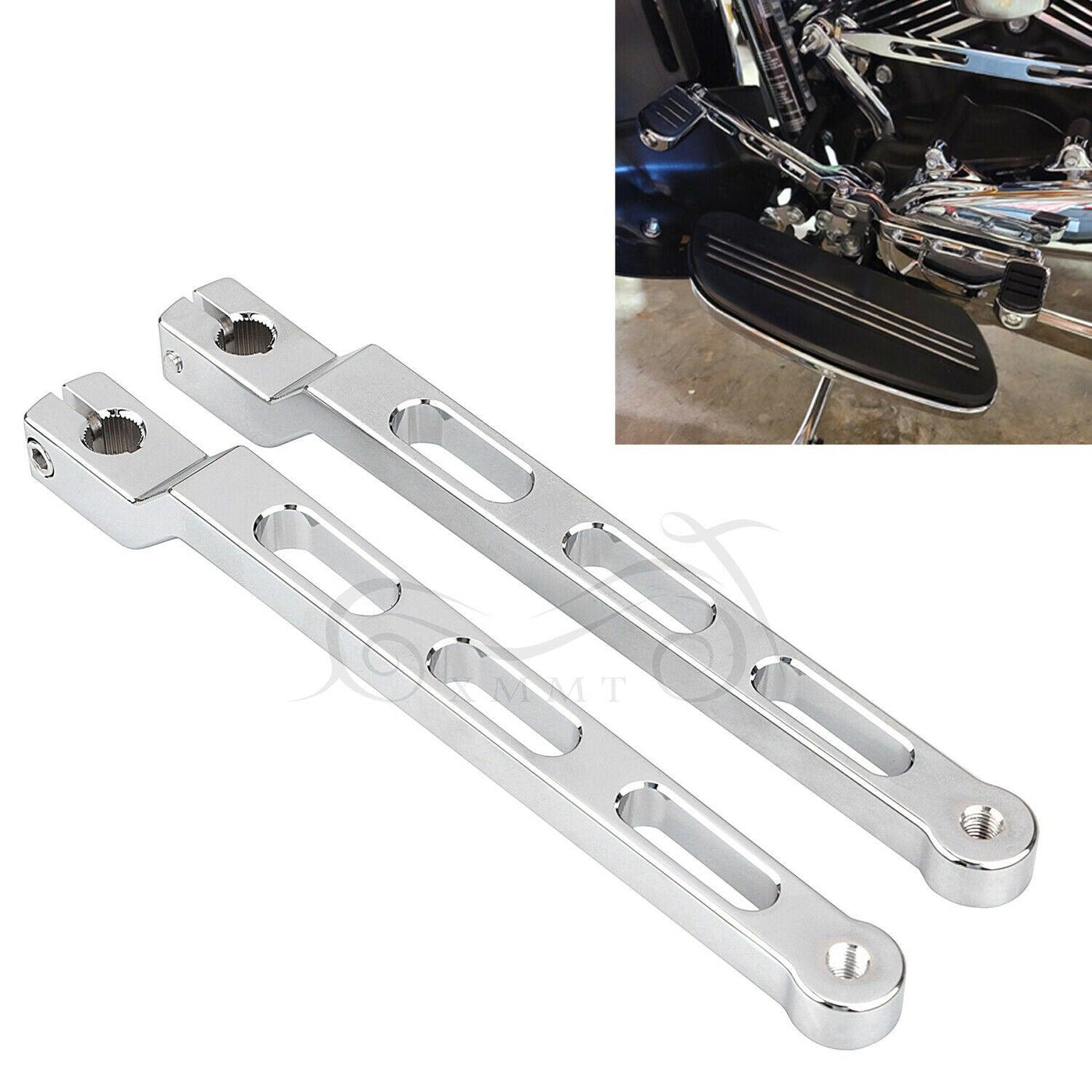 9.84" Extended Shift Levers Chrome Heel Toe Shifter Set For Harley Touring Trike - Moto Life Products