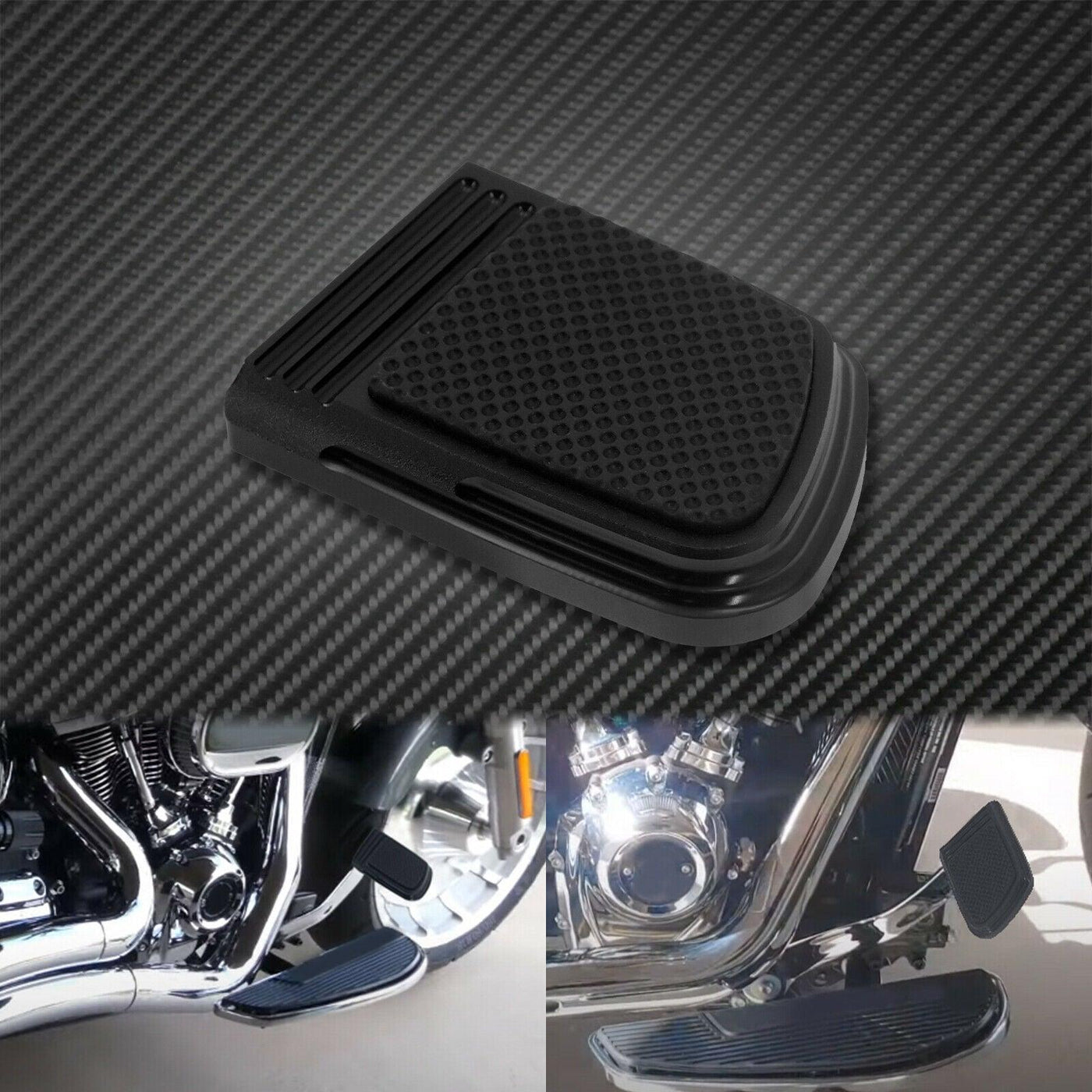 Black Brake Pedal Pad Cover Fit For Harley Softail Sport Glide FXBRS 2018-2021 - Moto Life Products