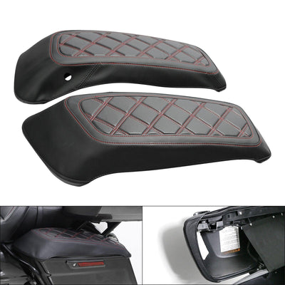 Black Saddlebag Lid Covers Fit For Harley Touring Road King Electra Glide 14-21 - Moto Life Products