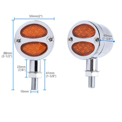 Chrome Motorcycle LED Bullet Brake Turn Signals Tail Lights For Harley Davidson - Moto Life Products