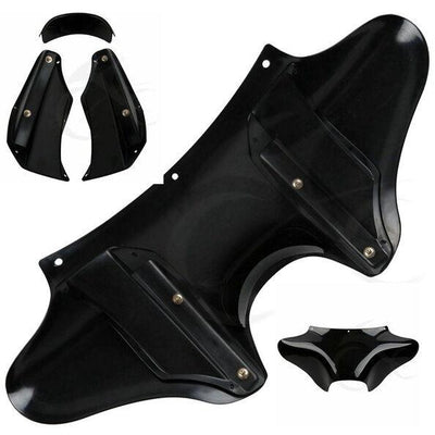Black Front Outer ABS Batwing Fairings Fit For Harley Touring Road King Softail - Moto Life Products