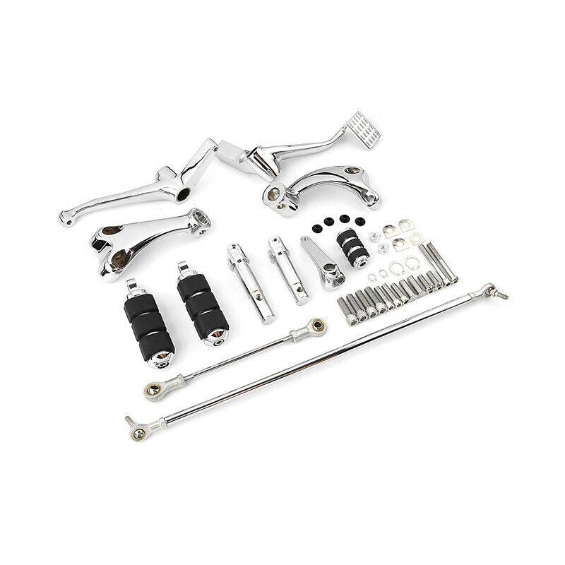 Chrome Forward Controls Kit Pegs Levers Linkages For Harley Sportster 883 1200 - Moto Life Products