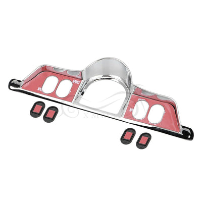 For Harley Electra Glide 1996-2013 Chrome Fairing Switch Dash Panel Accent Cover - Moto Life Products