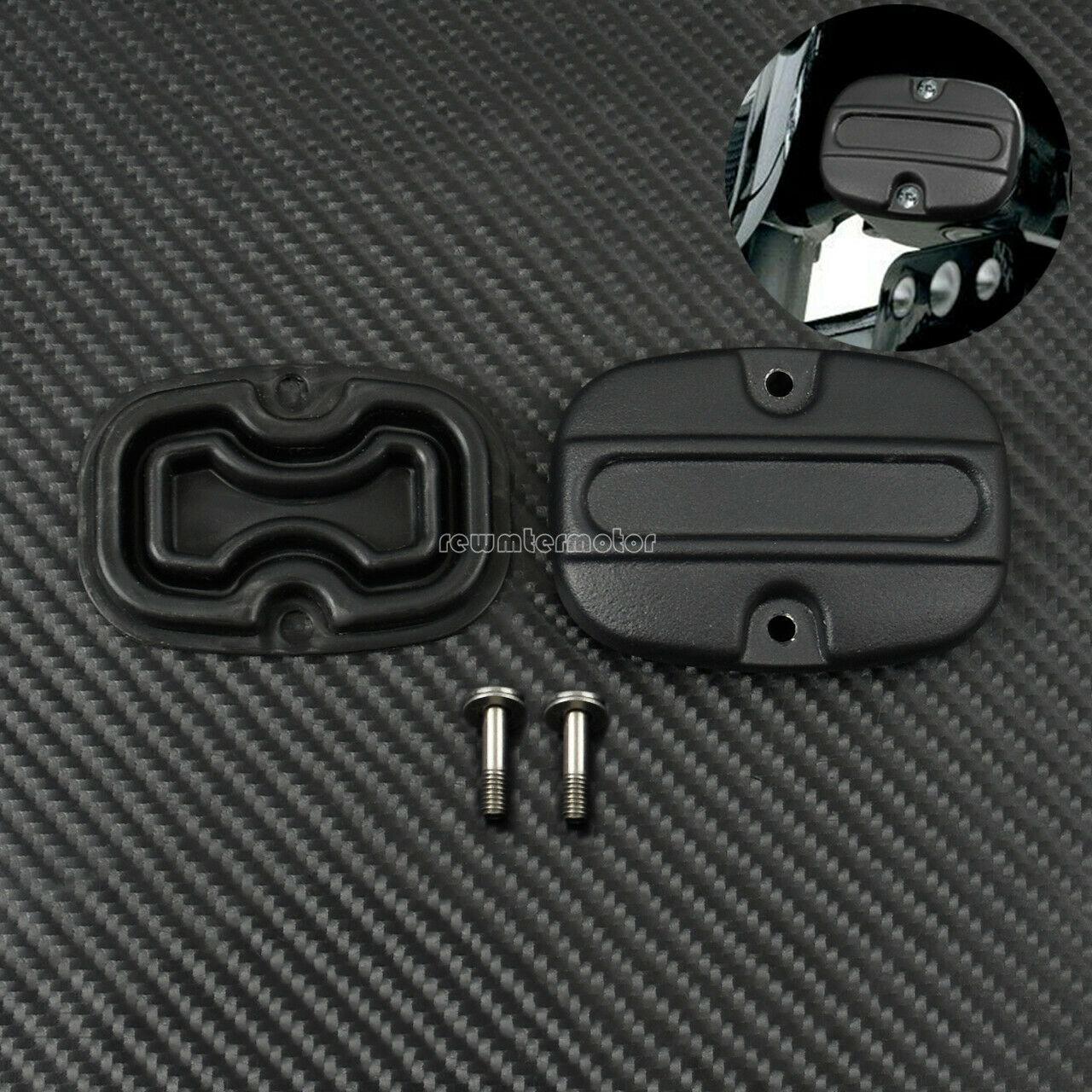 Matte Black Rear Brake Master Cylinder Cover w/ Gasket Fit For Harley Touring - Moto Life Products