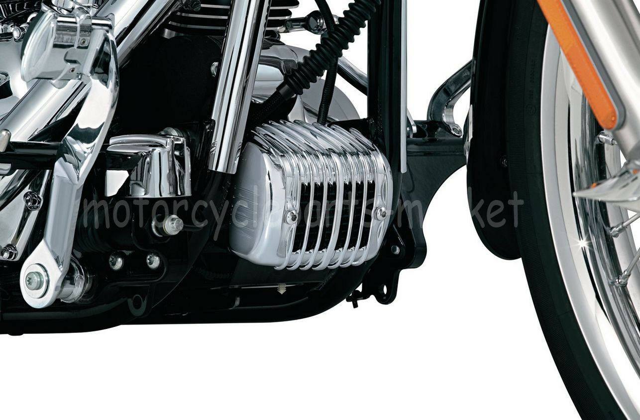 Front Chrome Voltage Regulator Cover Trim Accent For Harley Softail 2001-2017 - Moto Life Products