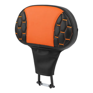 Black+Orange Driver Backrest Fit For Harley Touring Road Electra Street Glide - Moto Life Products