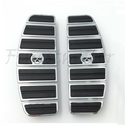 Rider Footboard Insert Kit Skull For Harley Davidson 87-15 TOURING Traditional D - Moto Life Products