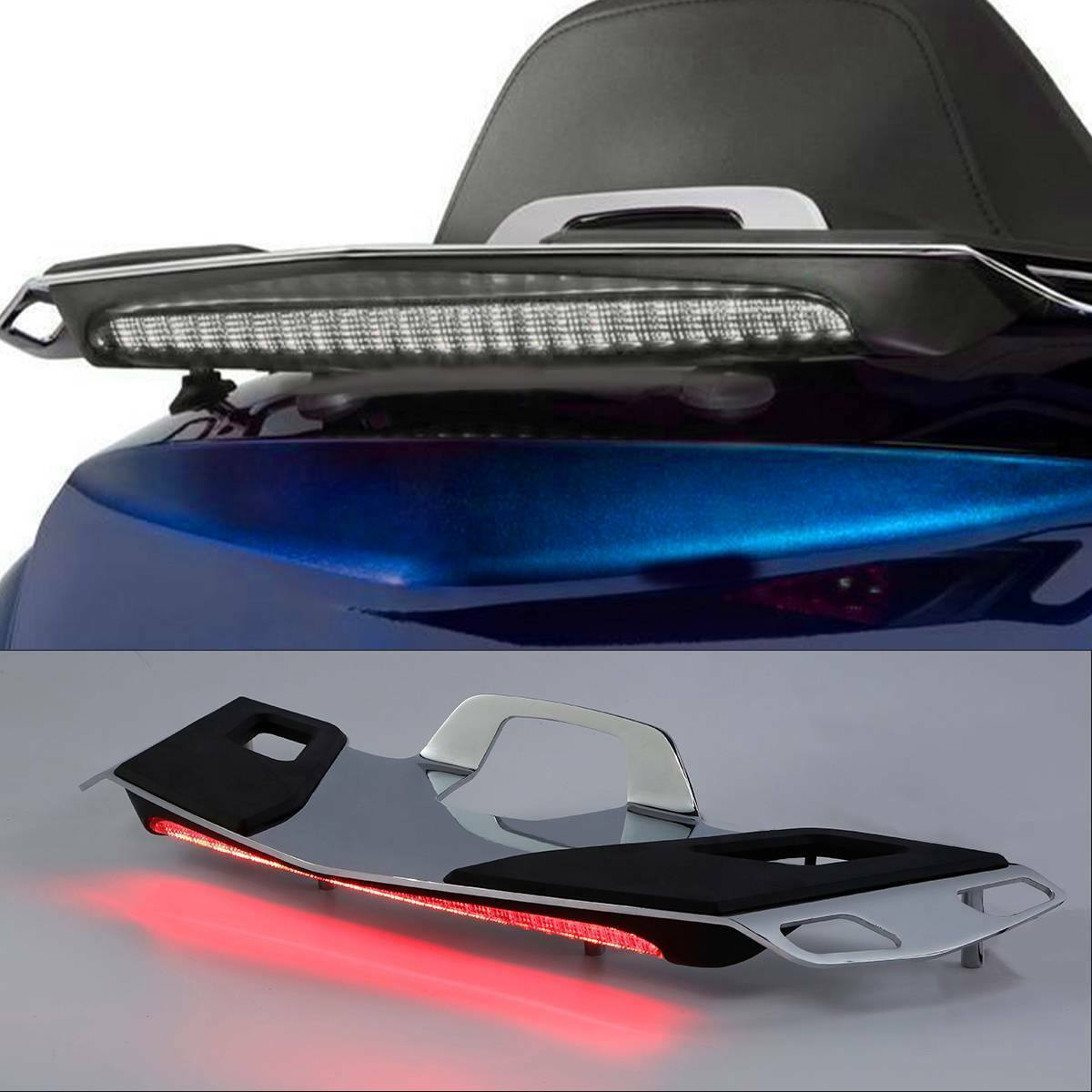 Trunk luggage Rack W/ LED Brake Light Assemblies For Honda Goldwing GL1800 18-20 - Moto Life Products