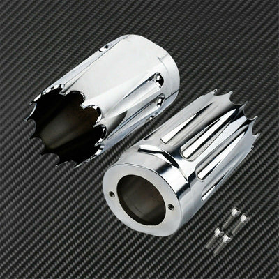 Chrome CNC Cut Slider Fork Cover Fit For Harley Touring FLHR FLTR FLHX 1984-2021 - Moto Life Products