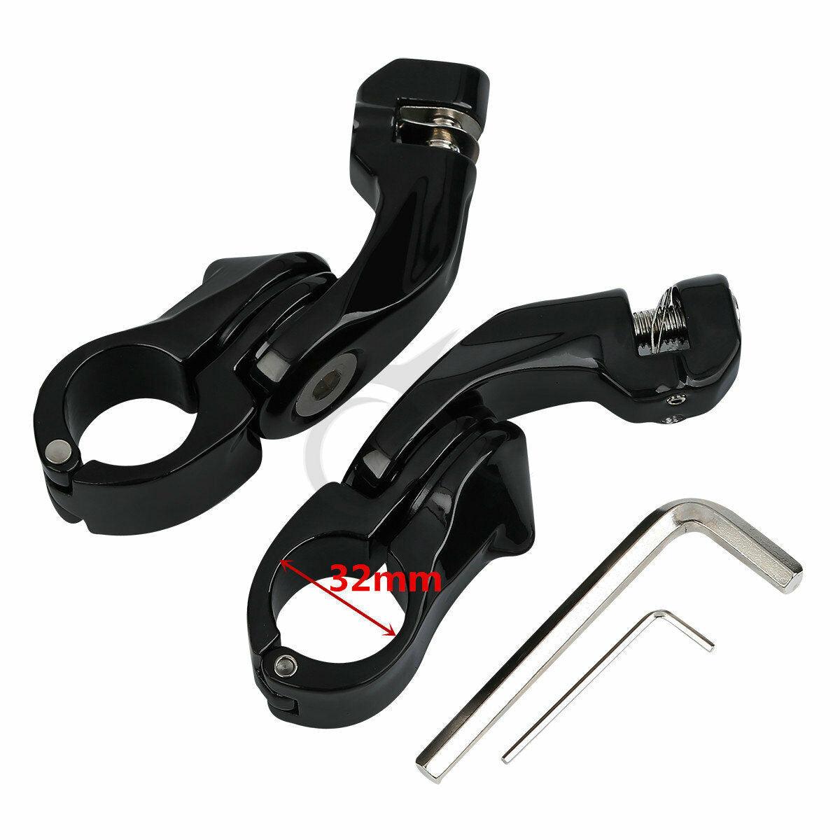 32mm 1.25" Short Angled Highway Engine Guard Foot Pegs Mount For Harley-Davidson - Moto Life Products