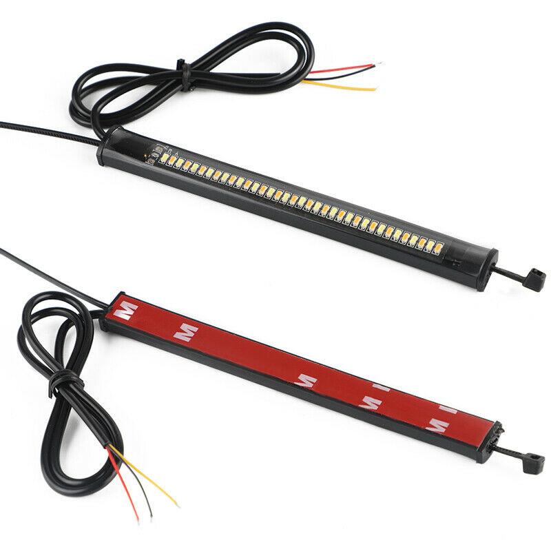 2X Motorcycle Flowing Amber LED Fork Turn Signal Strip Light For Harley Davidson - Moto Life Products