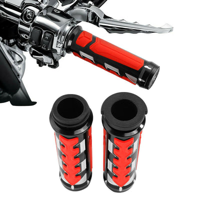 Electric CNC 1" Handlebar Hand Grips Fit For Harley Dyna 16-17 Touring 2008-2020 - Moto Life Products