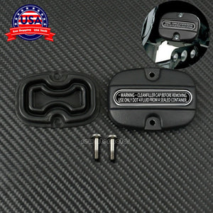Matte Black Rear Brake Master Cylinder Cover w/ Gasket Fit For Harley Touring - Moto Life Products