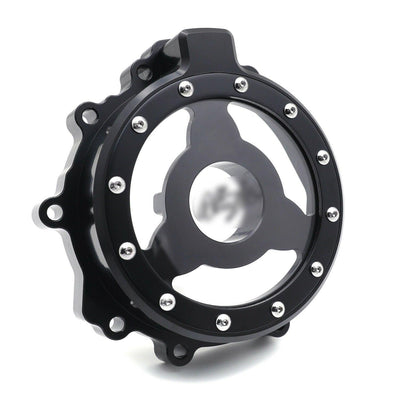 Black Clear Engine Stator Cover Crankcase Left For 2009-2021 Kawasaki ZX-6R Ninj - Moto Life Products