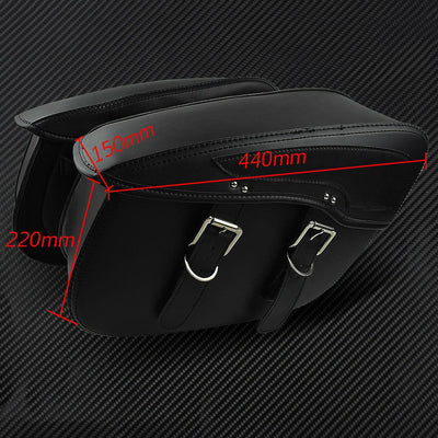 Motorcycle Saddle Bags PU Leather Luggage Tool Bags Fit For Harley Chopper XL883 - Moto Life Products