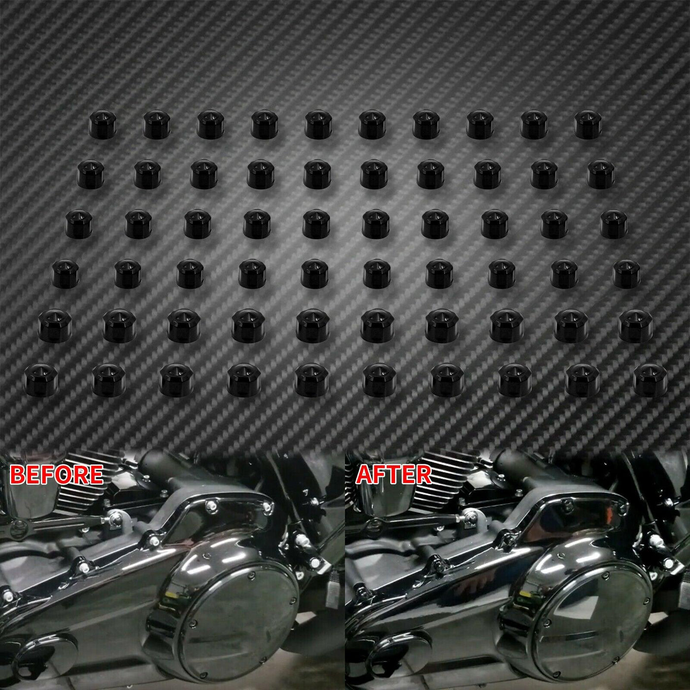 Plastic Engine Kaps Bolt Covers Cap Fit For Harley M8 Touring Softail 2018-2021 - Moto Life Products