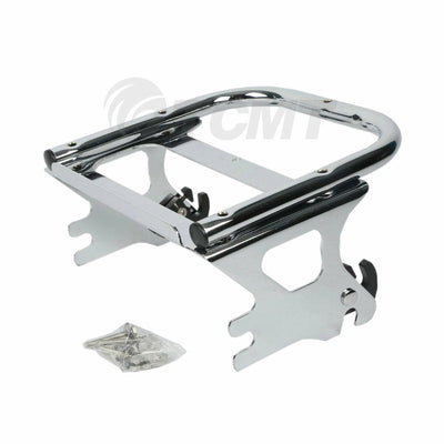 Chrome Detachable Two-Up Mount Rack Docking Kit Fit For Harley Road Glide 97-08 - Moto Life Products
