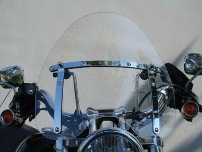 Clear motorcycle windshield for Harley Honda Suzuki Yamaha Cruiser 18x16 - Moto Life Products