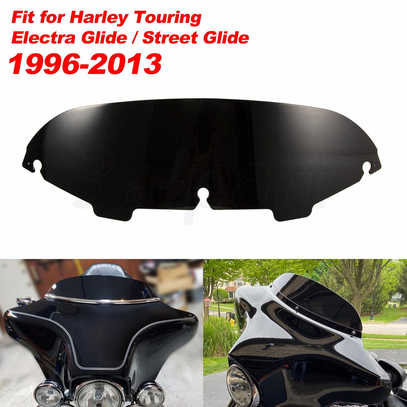 5" 6" 7" 8" 13" Dark/ Smoke Windshield Fit for Harley Electra Street Glide 96-13 - Moto Life Products