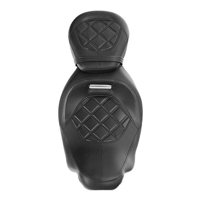 Black Stitching Driver Passenger Seat Fit For Harley Touring Road King 2009-2021 - Moto Life Products