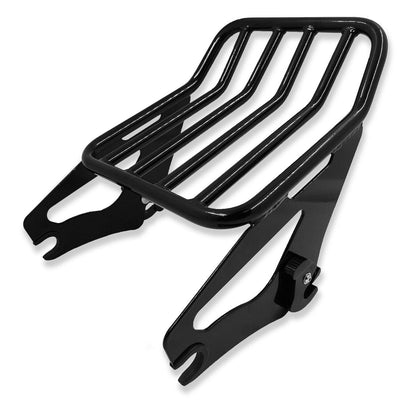 Gloss Black Detachable Two Up Luggage Rack For 2009-2019 Harley Touring FLHR FLH - Moto Life Products