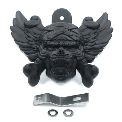 Black Skull Horn Cover For 92-20 Harley w/Side Mount "Cowbell" All V-Rod's - Moto Life Products