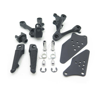 Front Foot Rest Pegs Brackets For Kawasaki Ninja ZX-6R 2009-2011 10 Rider Black - Moto Life Products