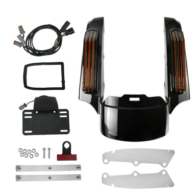 Rear Fender Extension Fascia W/ LED Light Fit For Harley Touring Glide 2014-2021 - Moto Life Products
