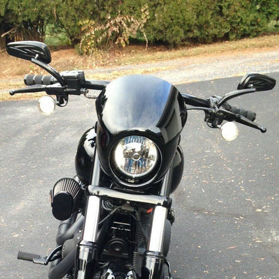 Black Headlight Cowl Fairing Mask For Harley Sportster FX Dyna XL 883 1200 Cafe - Moto Life Products