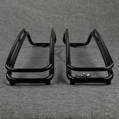 Black Saddlebag Lid Top Rail Guards For Harley Touring Road Glide 1994-2013 - Moto Life Products