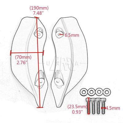 Fairing Windshield Side Wing Wind Deflector For Harley Touring Road Glide 15-21 - Moto Life Products