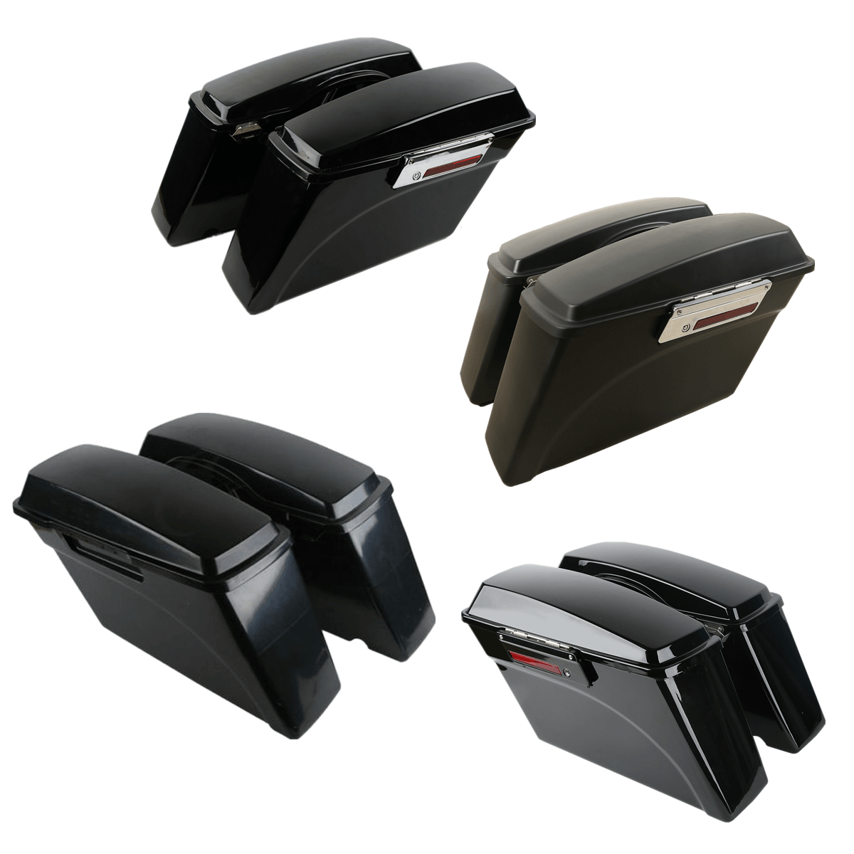 Hard Saddlebag Saddle bags Fit For Harley Touring Road King Glide 1994-2013 12 - Moto Life Products