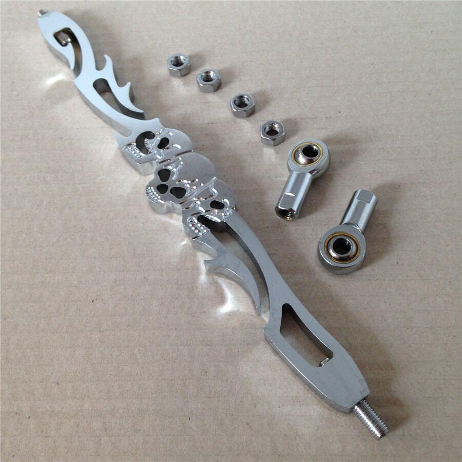 Chrome Skull Shift Linkage For Harley Softail Fxdwg Dyna Wide Glide Flhr Flt - Moto Life Products