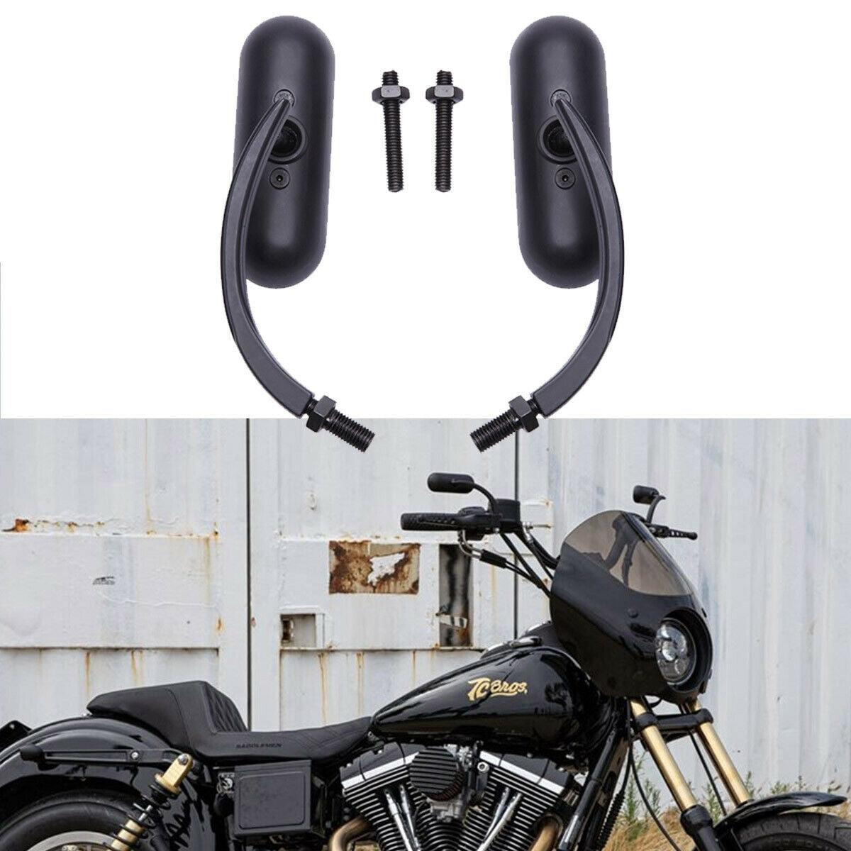 Motorcycle Mini Oval Rear View Mirrors For Harley Davidson Street