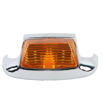 Orange Front Fender Tip Light Chrome Shell Fit For Harley Touring Electra Glide - Moto Life Products