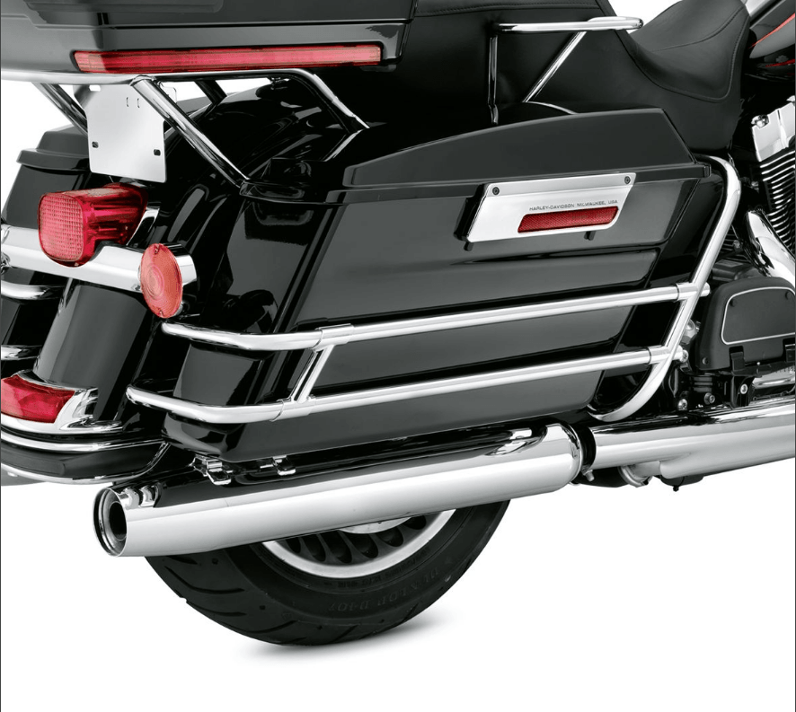 Chrome SaddleBag Guard Rail Bracket For Harley Touring FLHR FLHT FLHTCUSE 97-08 - Moto Life Products