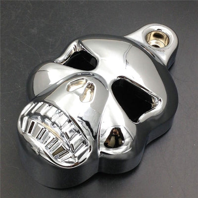 Motorcycle Chrome Skull Horn Cover for Harley Davidson Cowbell Horns (1992-2020) - Moto Life Products