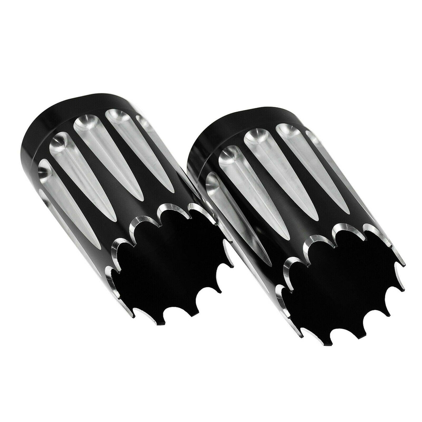 Black Aluminum Fork Boot Slider Cover Fit For Harley Touring Glide 1984-2021 - Moto Life Products