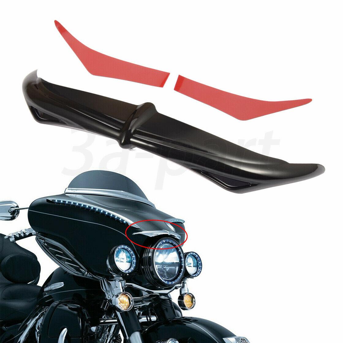 Black Bat Brow Fairing ABS Plastic Fit for Harley Tri Glide Street Glide 1996-13 - Moto Life Products
