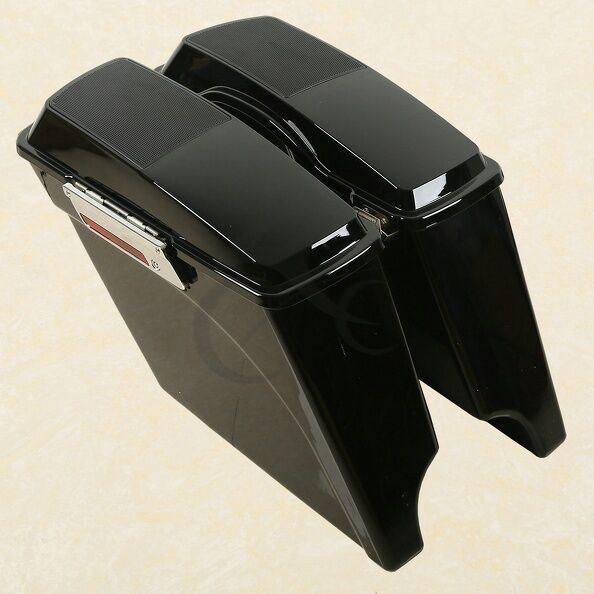 5" Stretched Saddlebags  W/ 6x9 Speaker Lid For Harley Touring Road Glide 93-13 - Moto Life Products