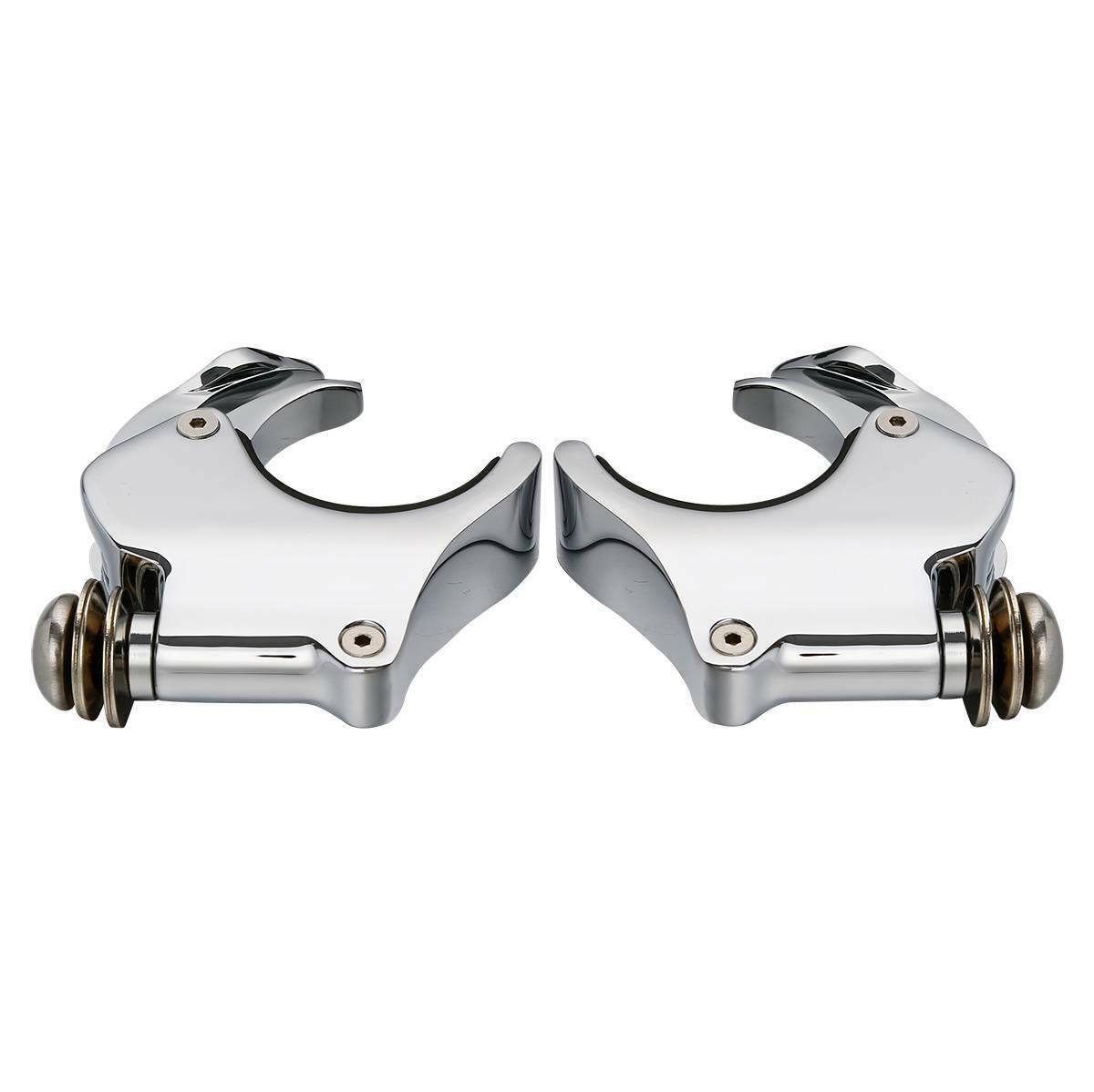 41mm Windshield Clamps Fit For Harley Dyna Wide Glide 93-05 Softail 88-13 Chrome - Moto Life Products