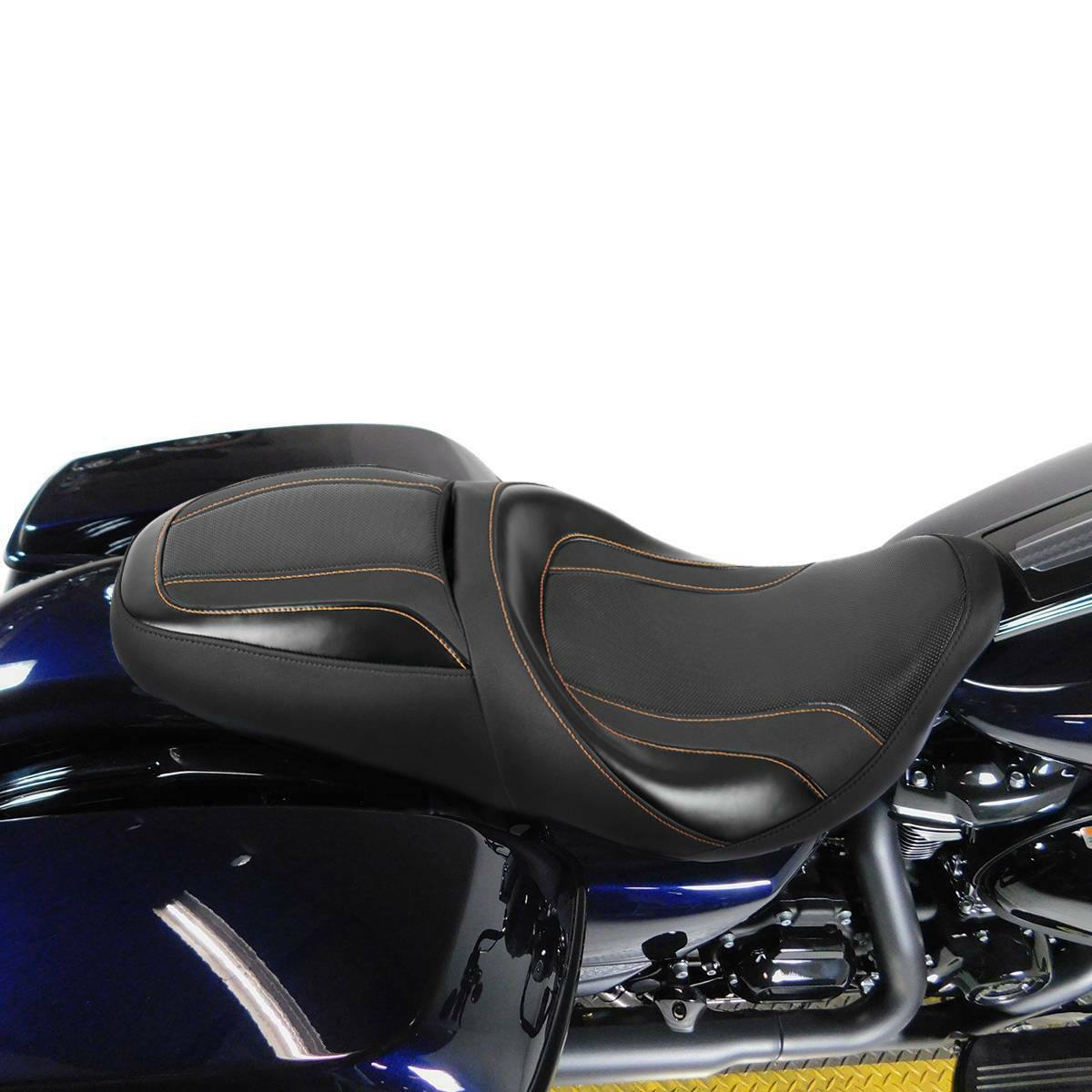 Rider Driver Passenger Seat Fit For Harley Touring Street Glide 2009-2022 Black - Moto Life Products