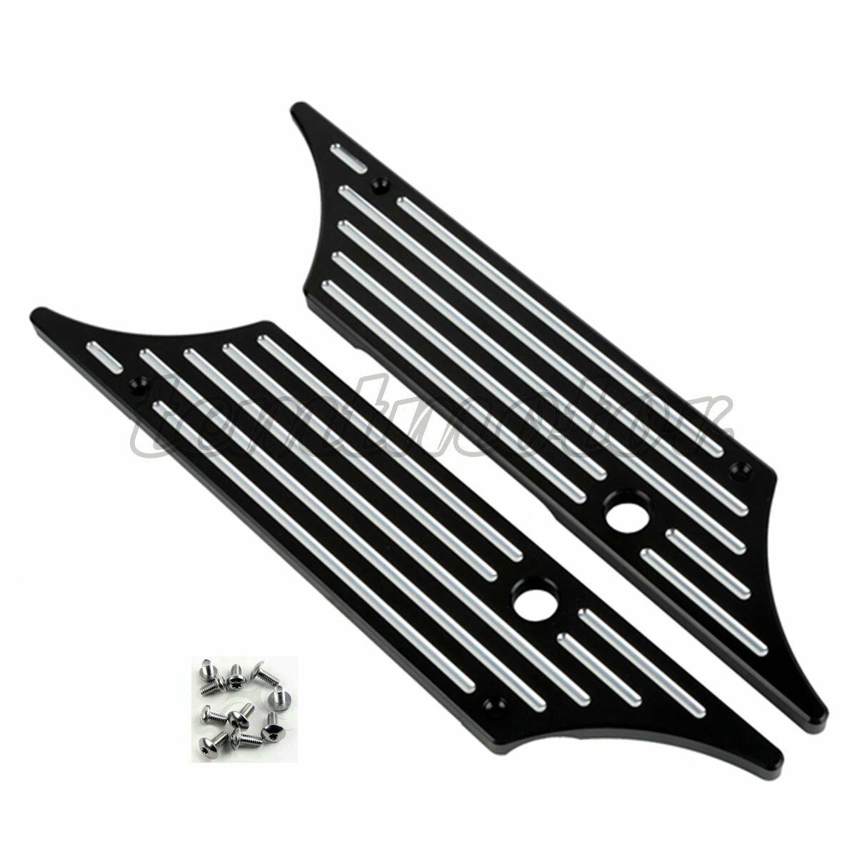 Black Hard Saddlebag Latch Cover For Harley Road King Street Electra Glide 93-13 - Moto Life Products
