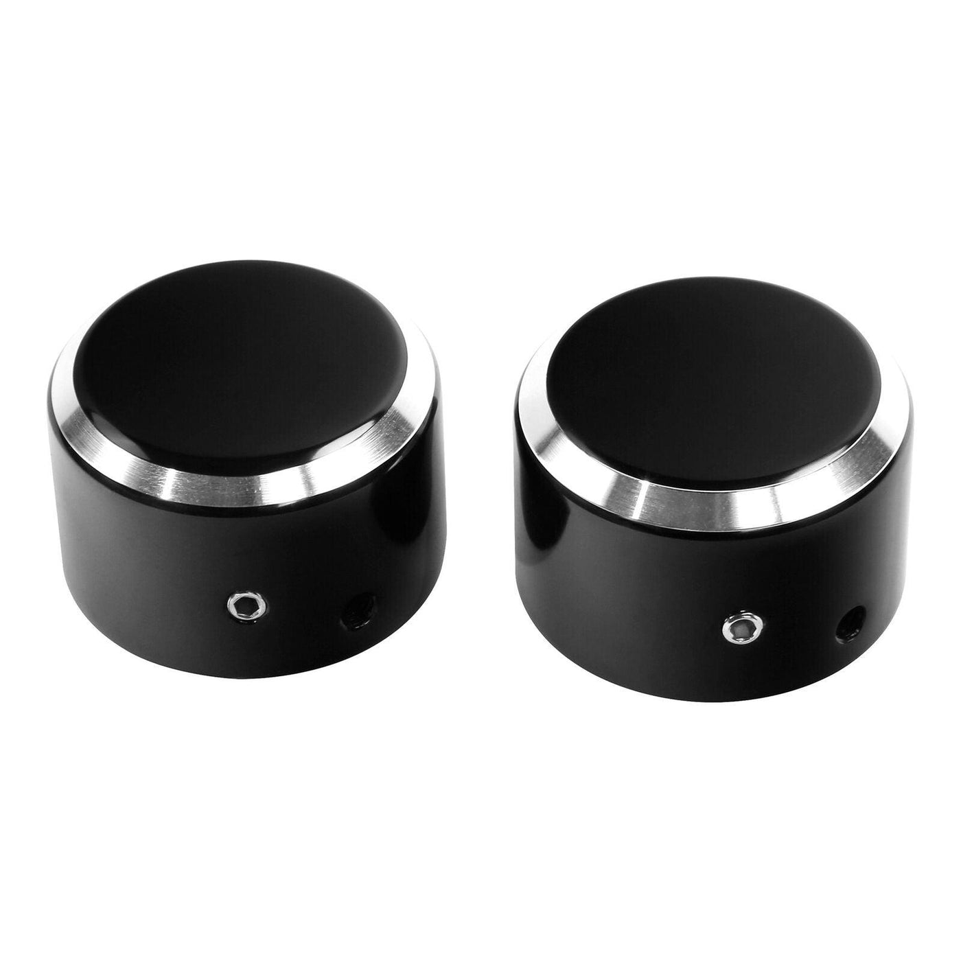 Black Front Axle Nut Covers Bolt Kit Fit For Harley Touring Dyna Softail - Moto Life Products