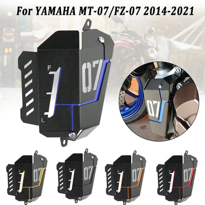 For YAMAHA MT-07/FZ-07 2014-2021 Radiator Coolant Reservoir Tank Guard Cover - Moto Life Products