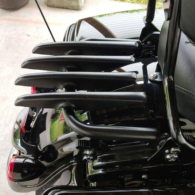 Black Detachable Stealth Trunk Luggage Rack For Harley 09-21 Touring Models - Moto Life Products