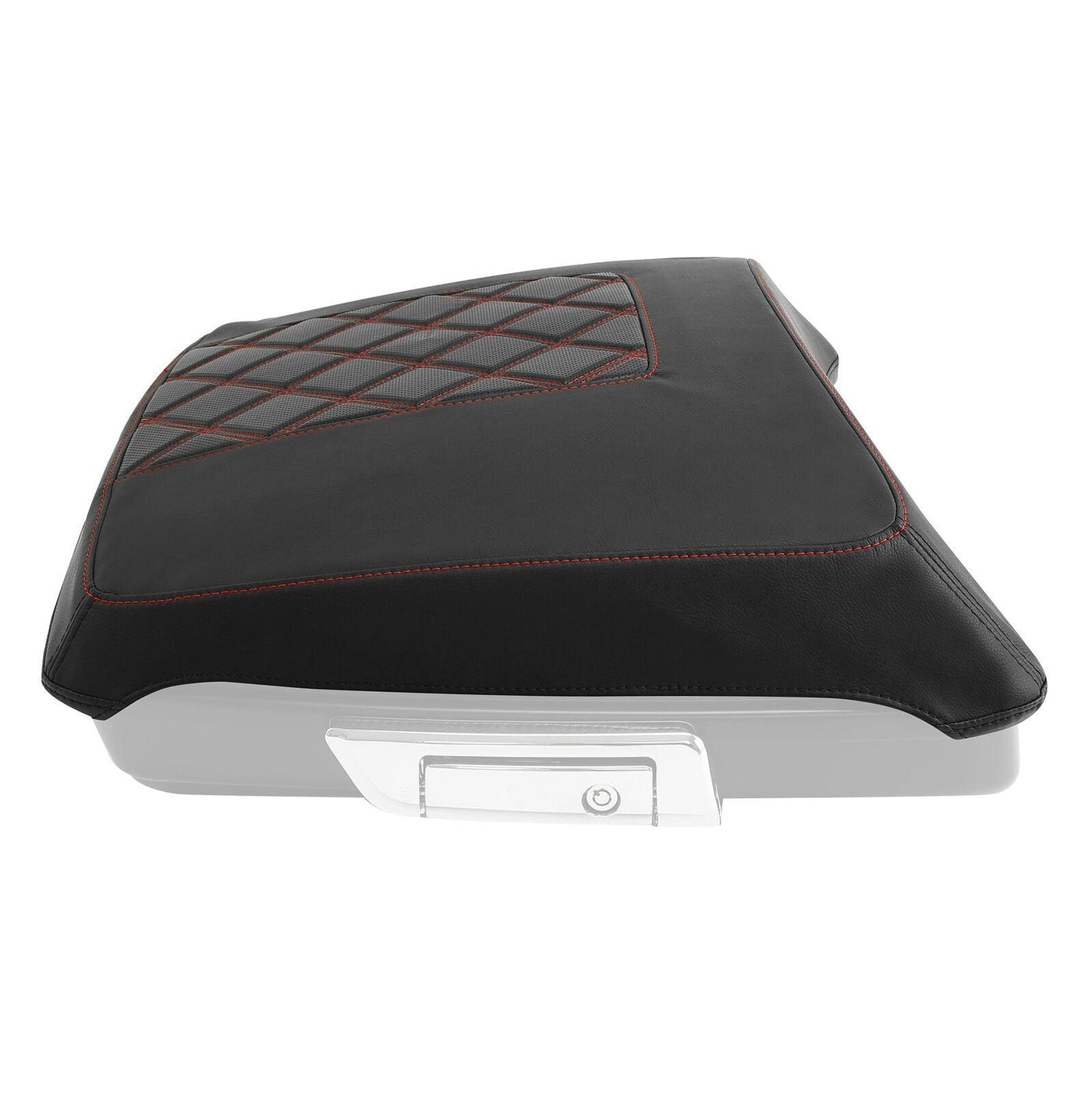 Black Trunk Lid Cover Fit For Harley Touring Road Glide King 14-21 Red Stitching - Moto Life Products