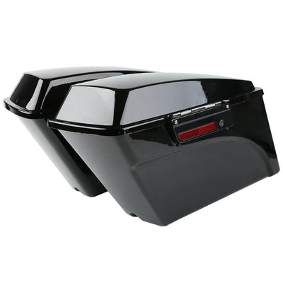 Saddlebag w/ Black Lid Latch Fit For Harley Road King Street Electra Glide 94-13 - Moto Life Products