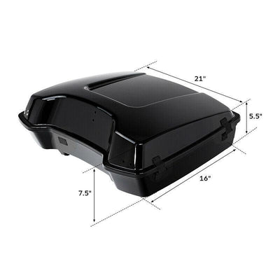 5.5 Razor Luggage Trunk w/ Latch For Harley Davidson Touring Tour Pak Pack 97-13 - Moto Life Products