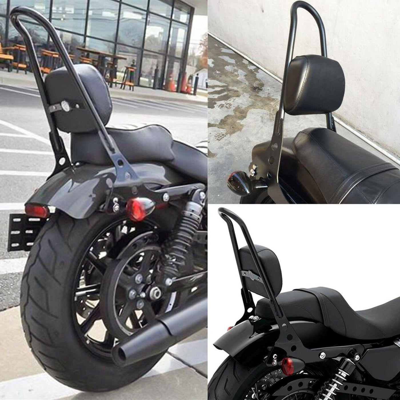 Passenger Sissy Bar Backrest Fit For Harley Sportster 883 XL1200 Forty Eight 04+ - Moto Life Products